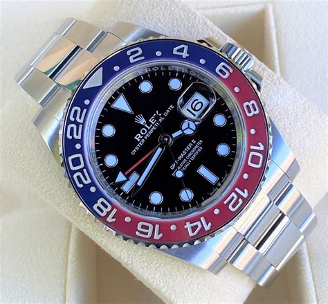 rolex 2022 gmt-master ii pepsi 126710 new boxes/papers|rolex gmt model 16710.